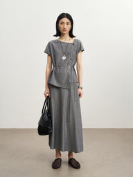 Drawstring Waist Asymmetrical Outfit