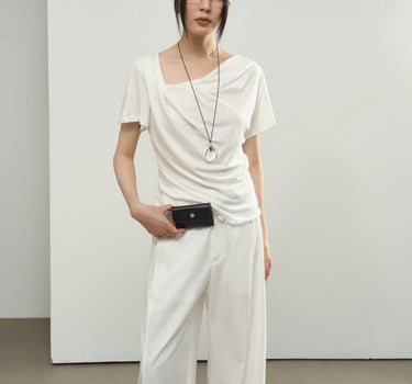 Asymmetrical Off-the-Shoulder T-Shirt