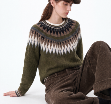 Fair Isle Crew-Neck Sweater