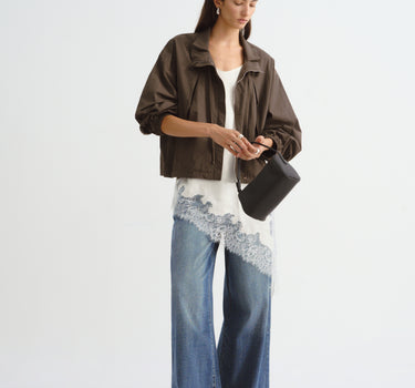 High-Rise Floor-Length Wide-Leg Jeans