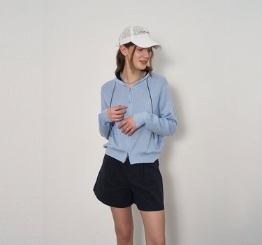 Color-Block Hooded Sweatshirt for Spring