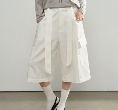 Minimalist Off-White Summer Shorts
