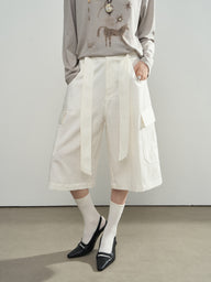 Minimalist Off-White Summer Shorts
