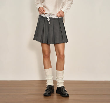 Color-Block Waist Mini Skirt