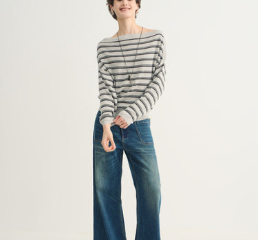 Casual High-Rise Jeans with Patch Pockets