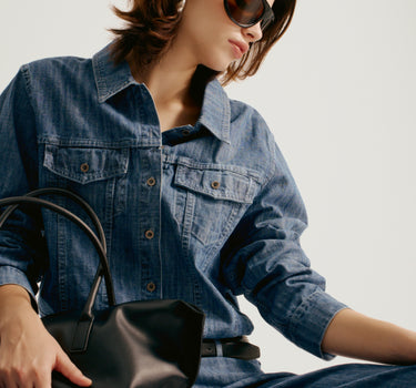 Washed Denim Oversized Shirt