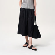 Flattering A-Line Cropped Pants with Drawstring Waist