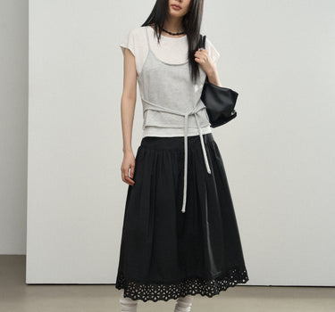 Layered Knit Sweater Top for Women