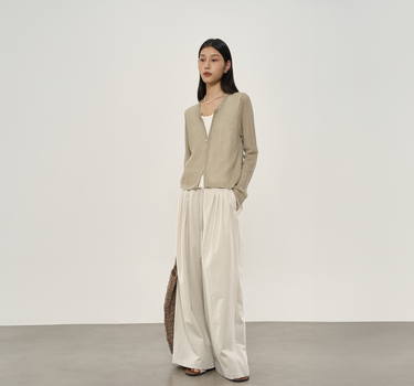 Casual Faux Two-Piece Knit Sweater