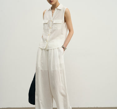 Relaxed Wide-Leg Matching Outfit