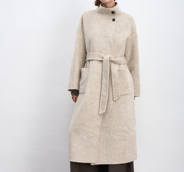 Oversized Lapel Wool Overcoat