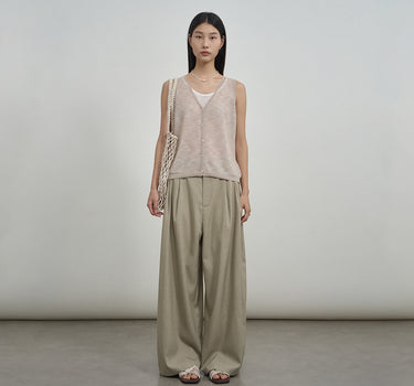 Flattering Sheer Two-Piece-Style Knit Tank Top