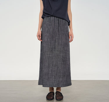 Elastic Waist Breathable Maxi Skirt