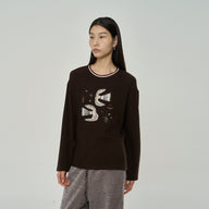 Artistic Long-Sleeve Embroidered Tee