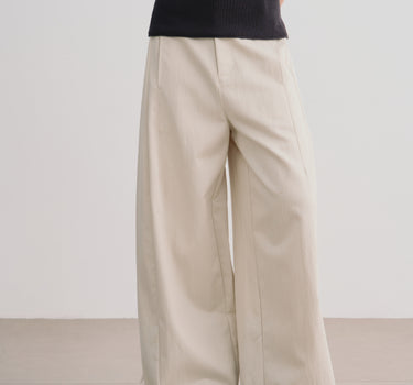 Lyocell Cotton Wide-Leg Pants