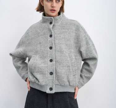 Wool Short Stand Collar Jacket