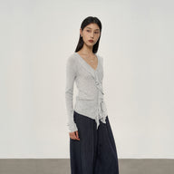 Elegant Ruffle Detail Knit Top