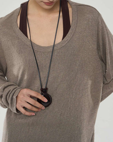 U-Neck Two-Piece T-Shirt Set with Layered Look