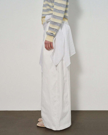 Asymmetric Skirt Curtain with Side-Tie Detail