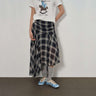 Sweet-Edgy Asymmetric Plaid Skirt for Everyday Style