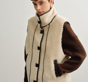 Vintage Stand-Collar Layering Vest