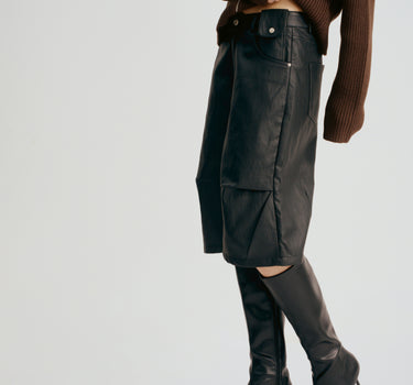 Edgy High-Waisted PU Leather Pants
