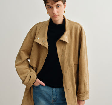 Vintage Faux Suede Work Jacket