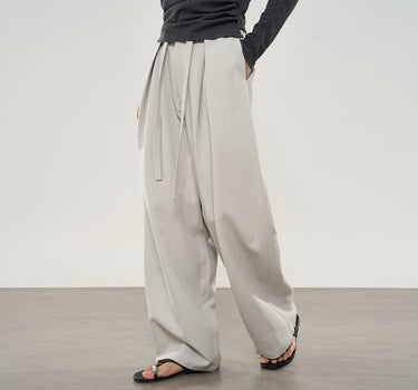 Pleated Trousers with Adjustable Waist for Effortless Polish
