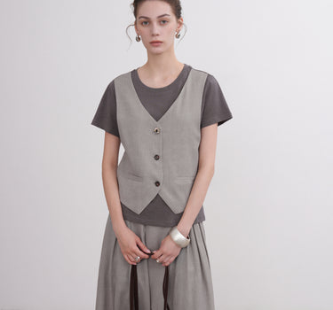 Casual Workwear Cotton Two-Piece Set
