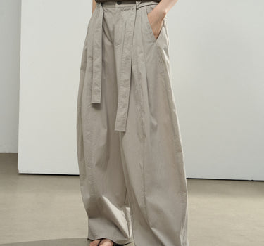 Pleated High-Waist Balloon Pants