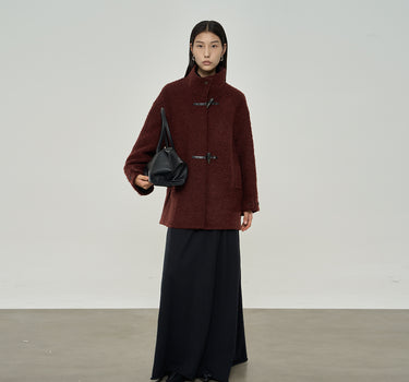 Thickened Wool Tweed Long Coat