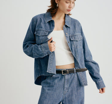 Washed Denim Oversized Shirt