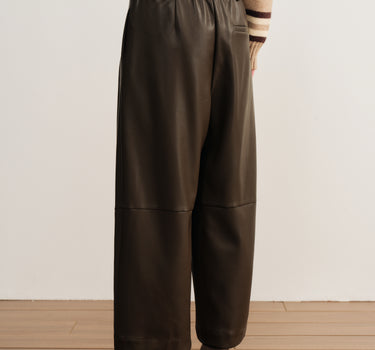 Matte Faux Leather Cropped Pants