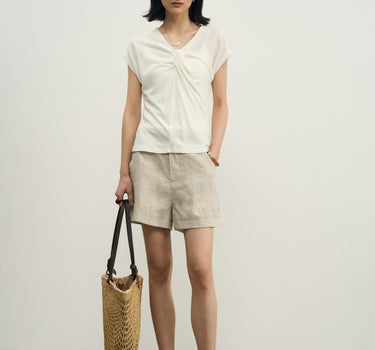 Elegant V-Neck Sleeveless Blouse