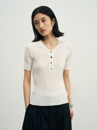 Adjustable Belt Knit Top for Women