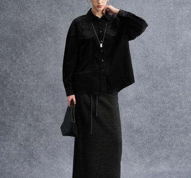 Chic Cotton Lace-Up Top with Subtle Detailing