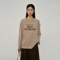 Soft Fabric Embroidered Crew Neck Long Sleeve
