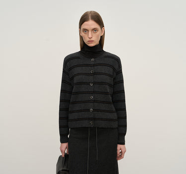 Women’s Warm Striped Knit Cardigan Sweater