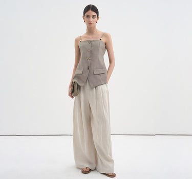 Vintage Floral Strapless Tank Top