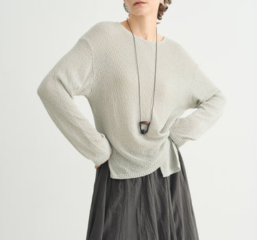 Breathable Linen Blend Knit Sweater for Women