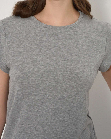 Crew Neck Cap Sleeve T-Shirt