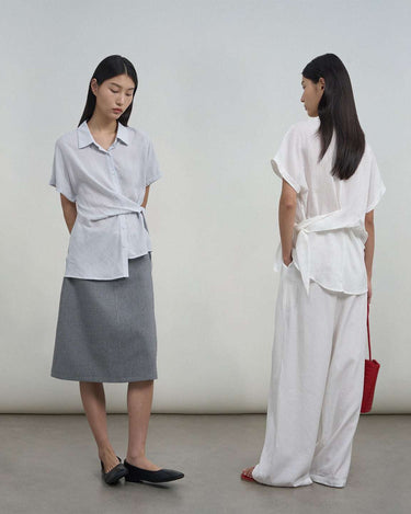 Elegant Summer Shirt Dress with Adjustable Waist