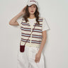 Contrast-Striped Knit T-Shirt: Retro Style, Modern Comfort