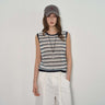 Retro-Inspired Striped Knit Vest for Spring and Summer