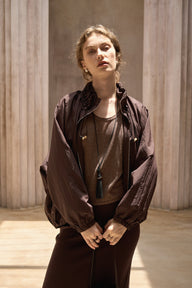 Modern Short Trench Coat with Drawstring
