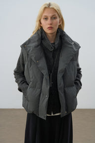 90% White Duck Down Stand-Up Collar Vest