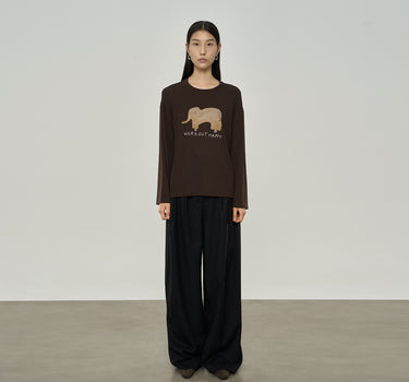 Loose-Fit Crew Neck Fall Winter Graphic Tee