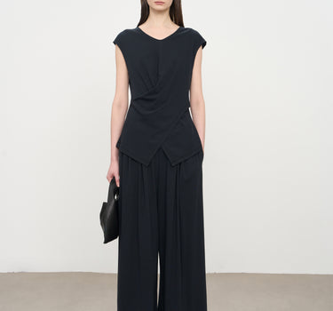 Asymmetrical Tank Top and Leggings Set