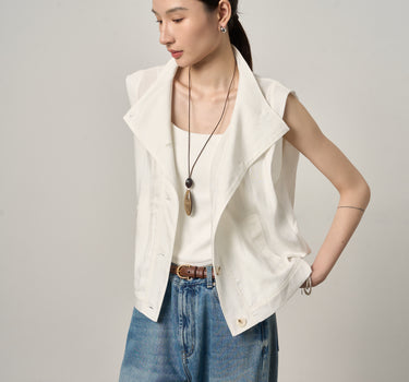 Minimalist Tencel Linen Vest & Pants Set