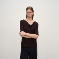 Elegant Draped Patchwork Top